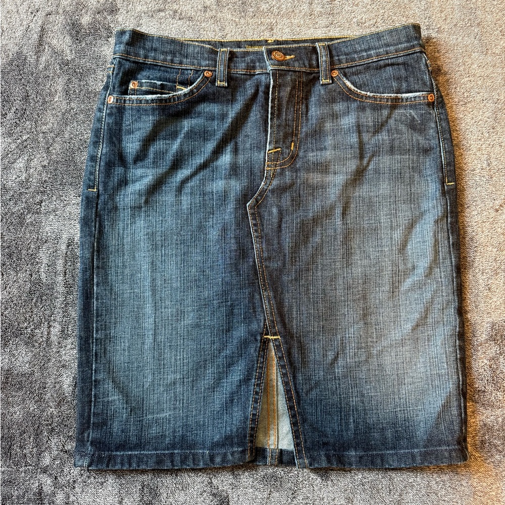 David Kahn Dark Blue Denim Skirt Size 28